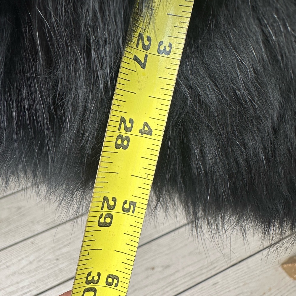 Theory Black Teddy Jacket Natural Blue Fox size M - Picture 8 of 12